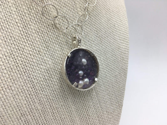 Purple Tanzanite & Pearls Lost in Lace