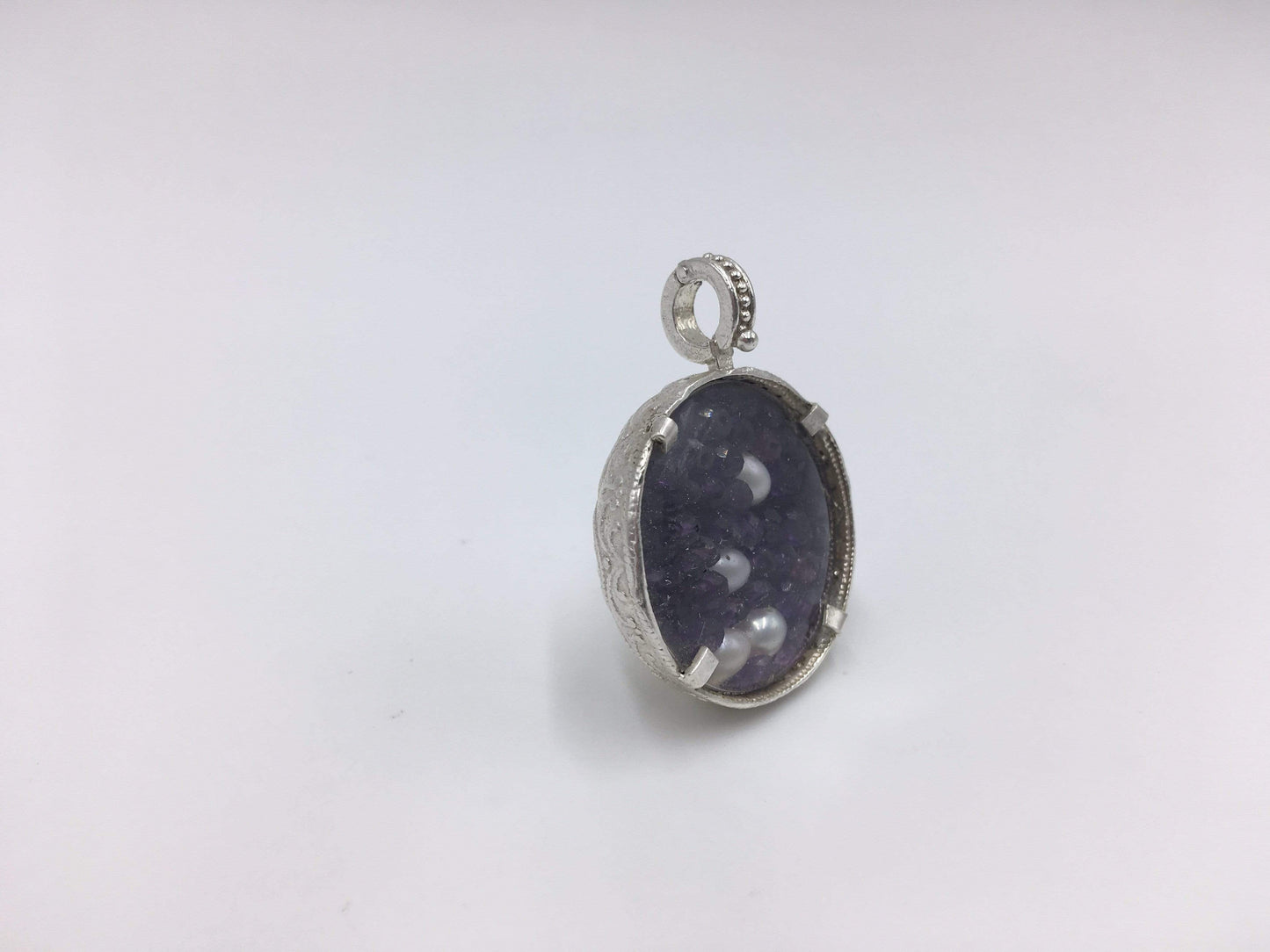 Purple Tanzanite & Pearls Lost in Lace