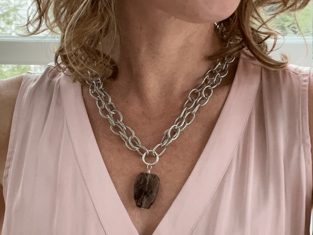 Silver Curved Loop