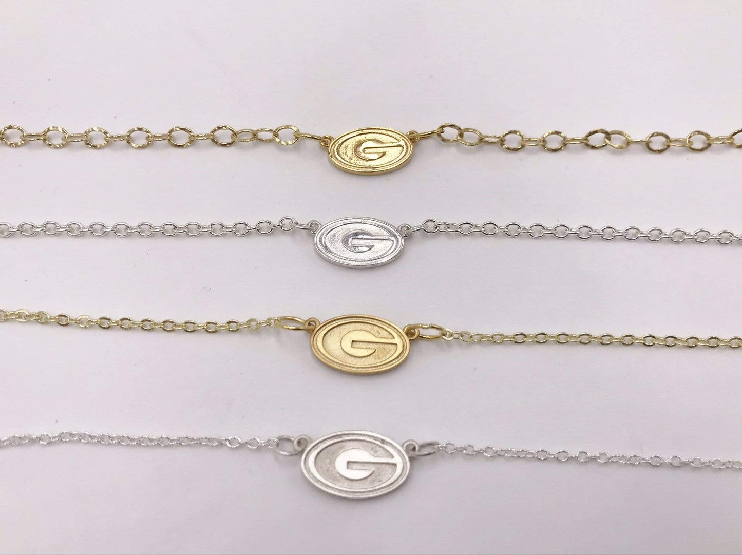 Rye Garnets Necklace, Georgia Bulldogs Necklace, Green Bay Packers Necklace, Grambling State University Tigers Necklace, Greenwood Eagles Necklace