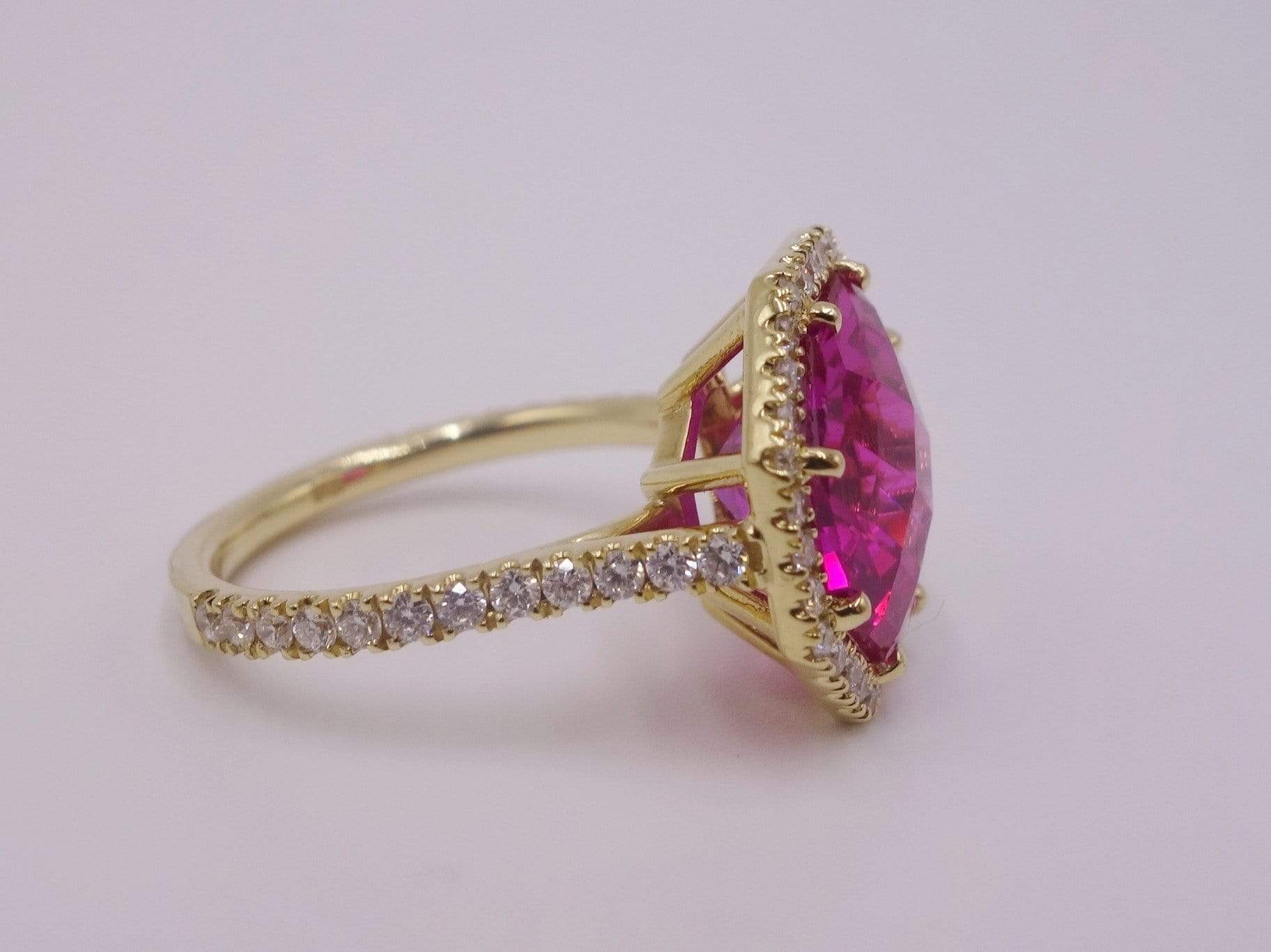 Pink Tourmaline and Diamond Ring