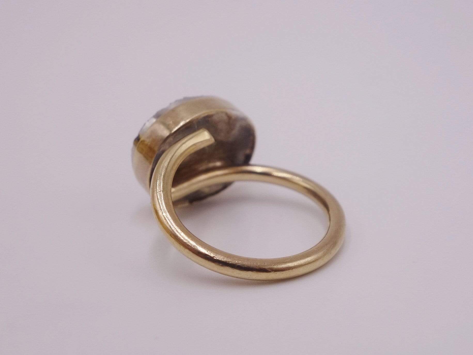 Platinum Coated Druzy Ring set in Gold