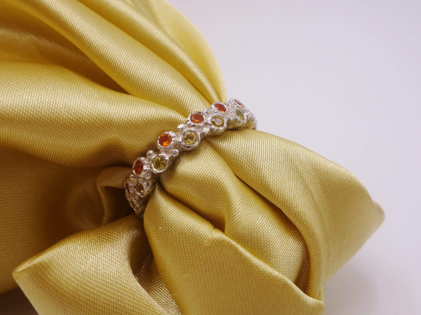 Sun Struck Golden Sapphire Ring