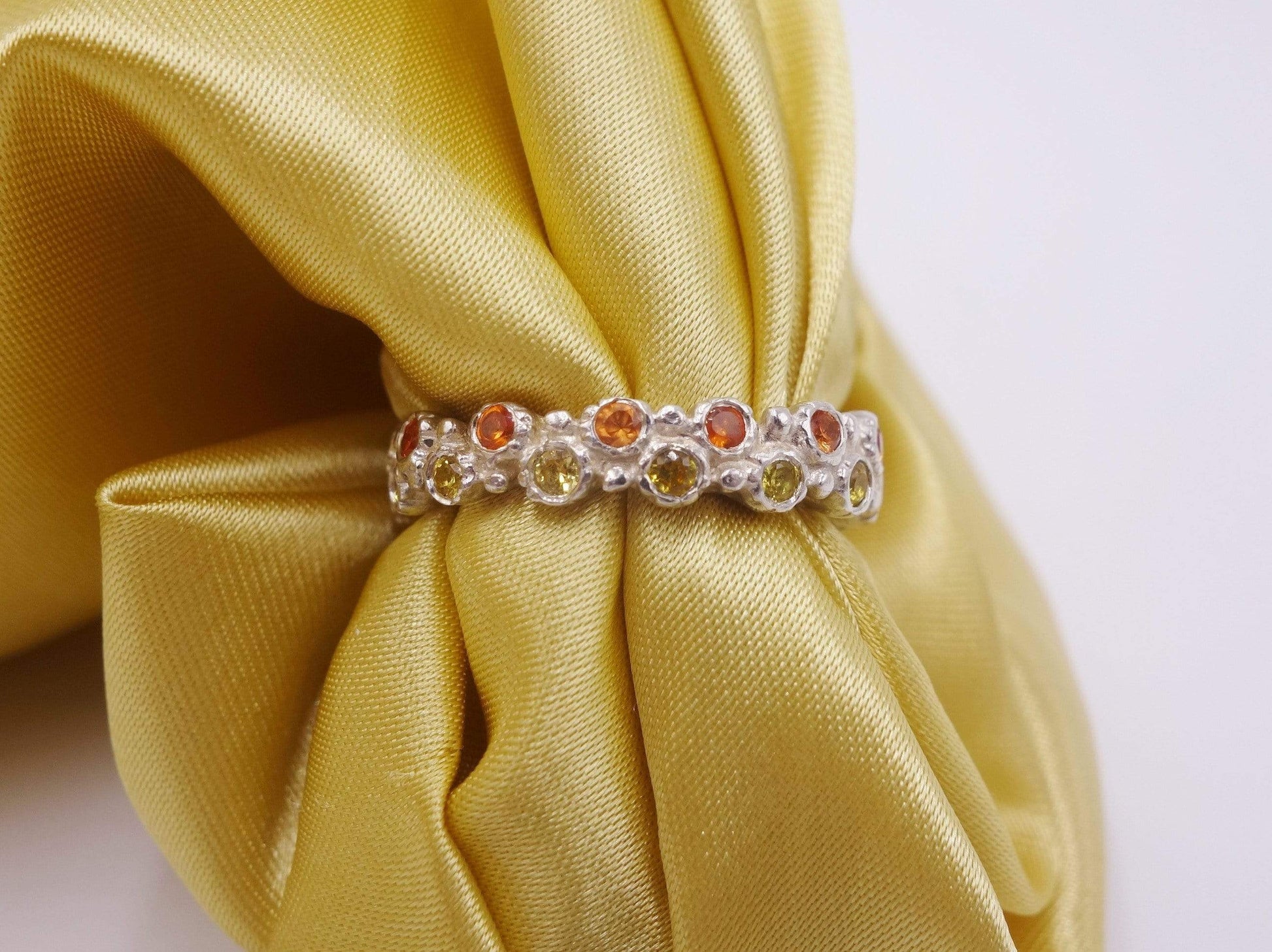Sun Struck Golden Sapphire Ring
