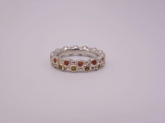 Sun Struck Golden Sapphire Ring