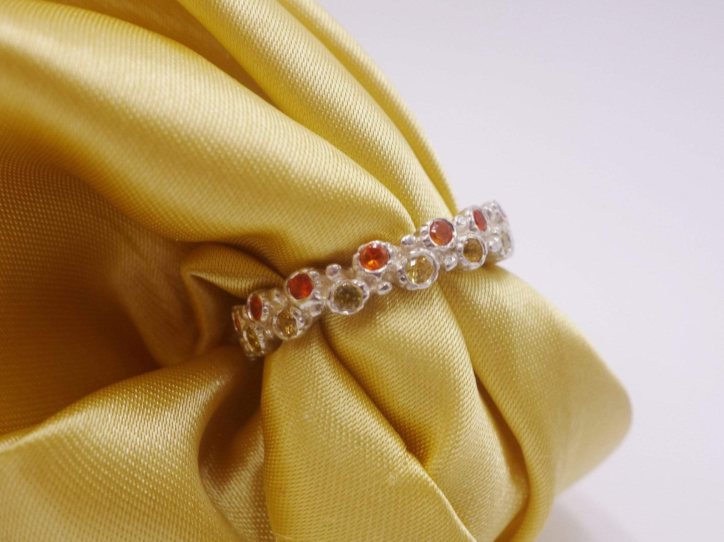 Sun Struck Golden Sapphire Ring