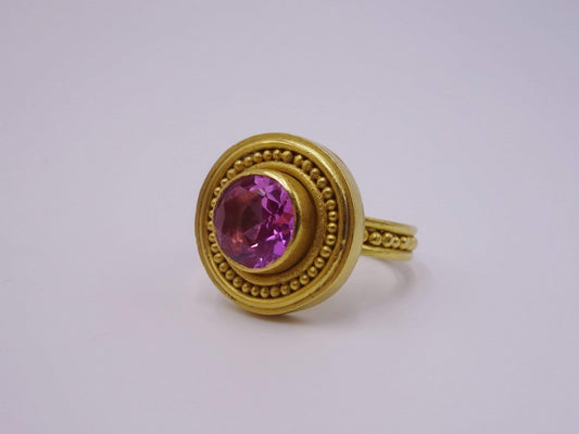 Tourmaline Gold Statement Ring 