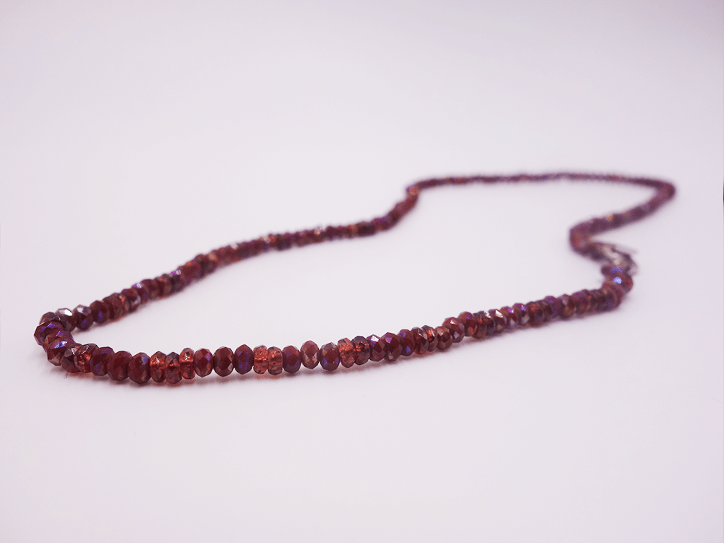 Red Crystal and Ruby Beaded Necklace