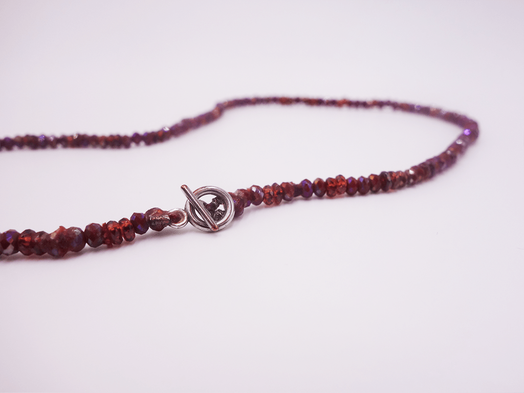 Red Crystal and Ruby Beaded Necklace