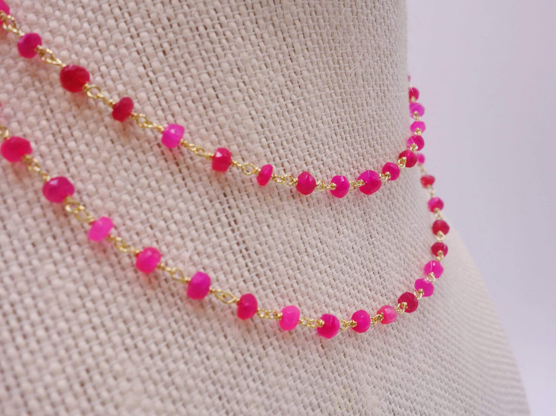 Pink Gem Necklace