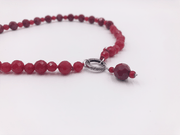 Beaded Red Crystal Glass