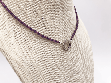 Beaded Sparkling Purple Crystals
