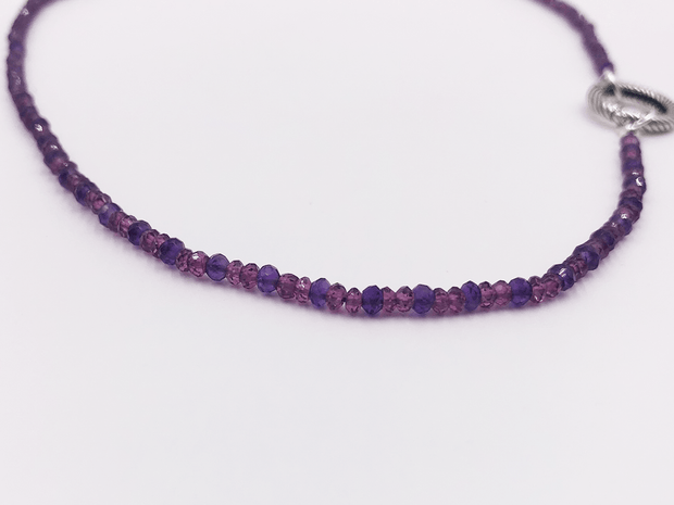 Beaded Sparkling Purple Crystals