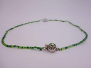 Delicate Peridot Necklace with Pearl