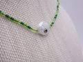 Delicate Peridot Necklace with Pearl