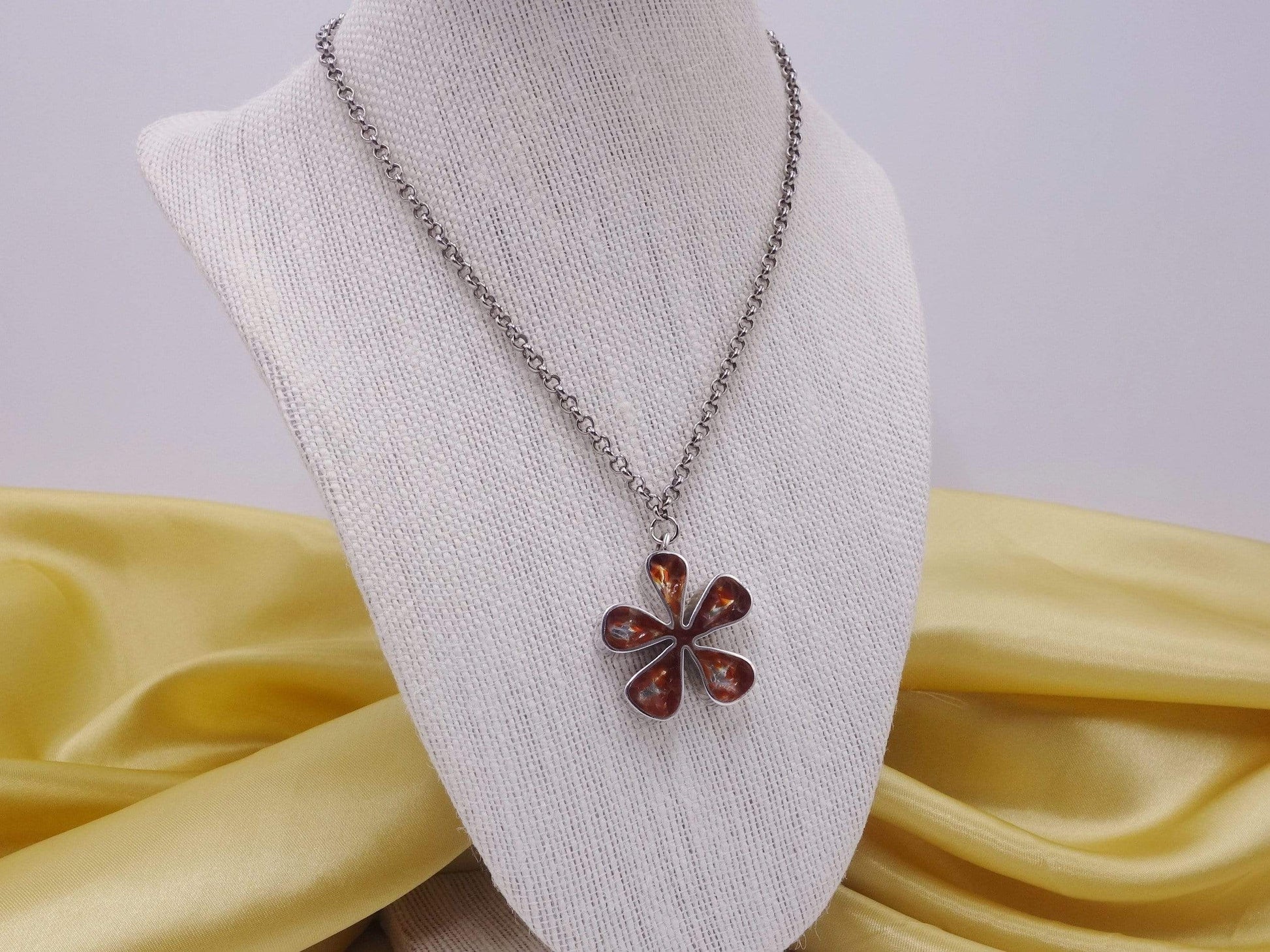 Carnelian Flower Necklace