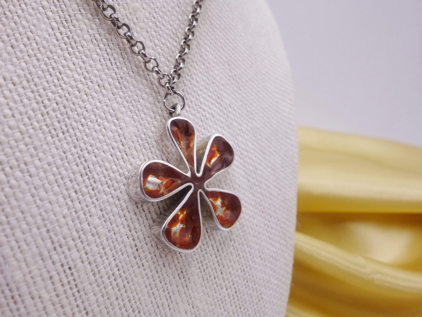 Carnelian Flower Necklace