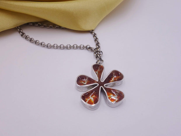 Carnelian Flower Necklace
