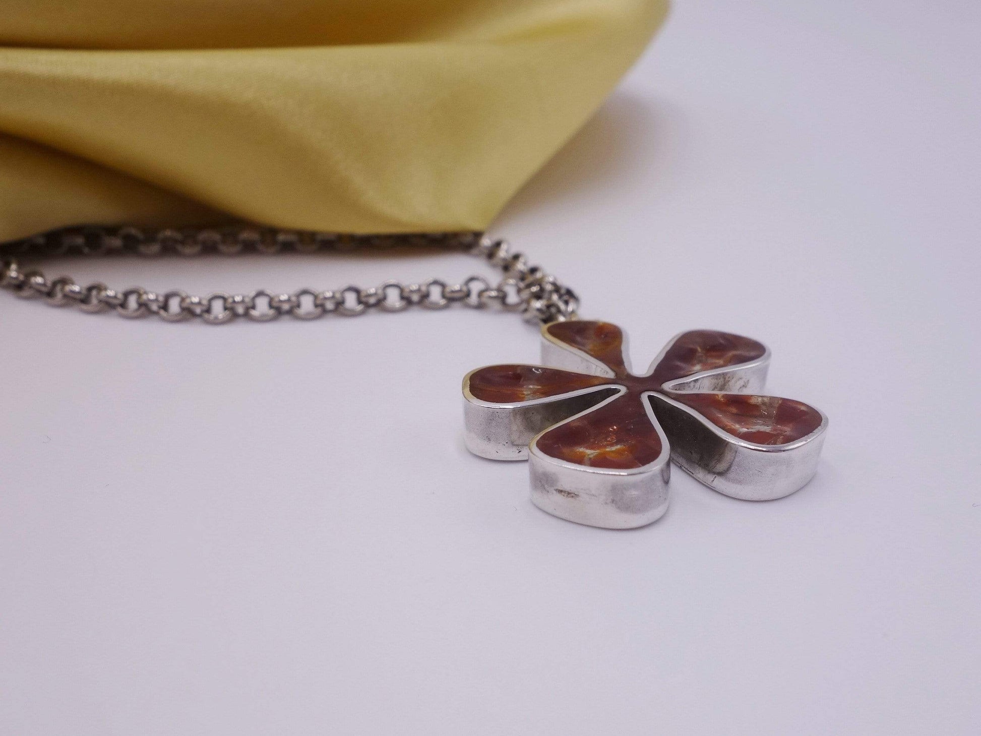 Carnelian Flower Necklace