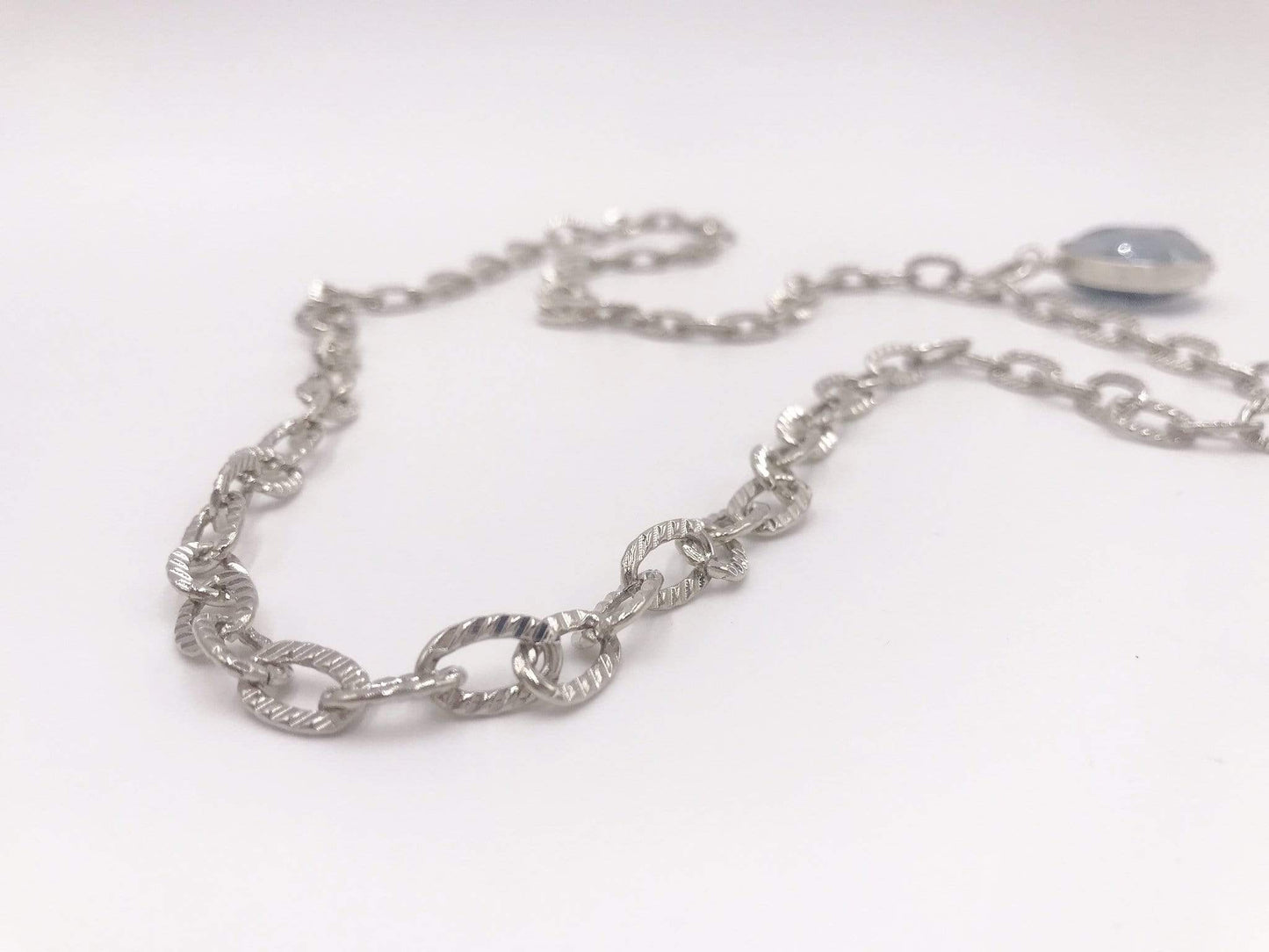 Elegant Flat Wrapped Silver Chain