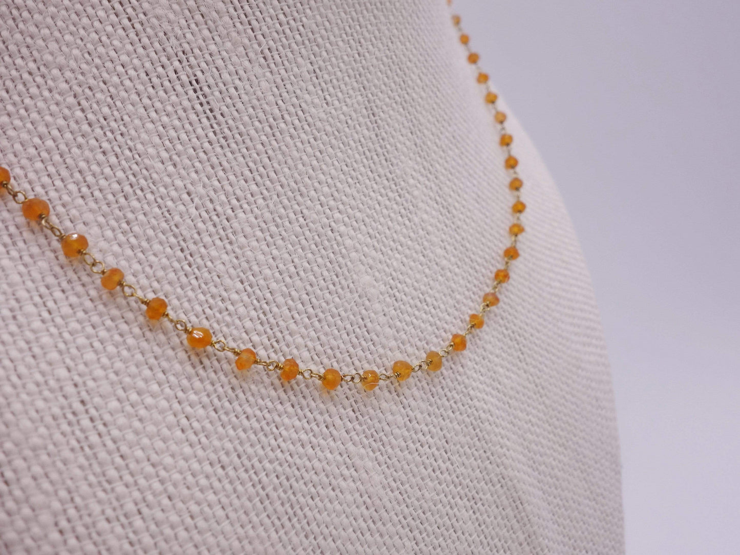 Citrine and Sterling woven Necklace