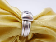 Silver Gypsy Set Crystal Ring