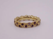 Gold Ring with Rubies and Sapphires