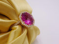 Pink Tourmaline and Diamond Ring