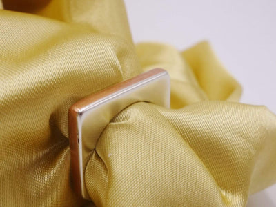 Copper Encased in Silver Carved Ring