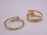Gold Ring with Two Diamonds