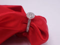 Platinum and White Gold Ring with Pave Diamonds