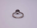 Platinum and White Gold Ring with Pave Diamonds