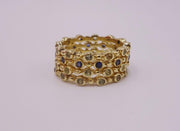 Unending Circle Gold Ring with Rubies