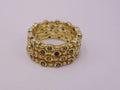Unending Circle Gold Ring with Sapphires
