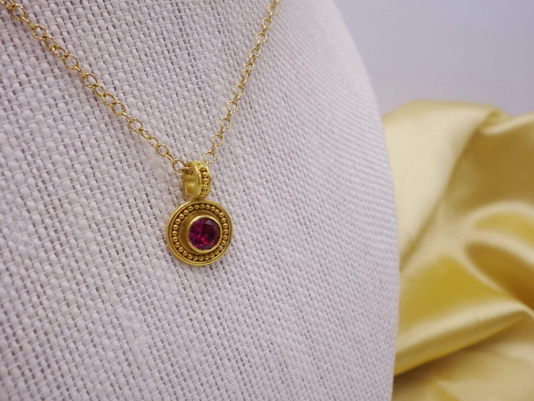 Gold Ruby Necklace