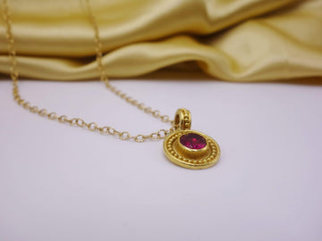Gold Ruby Necklace
