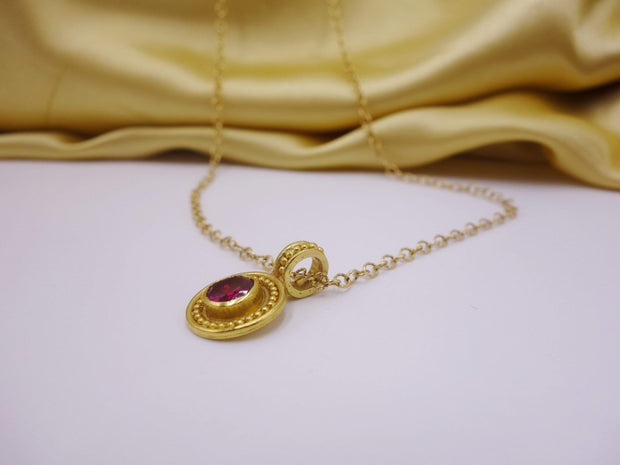 Gold Ruby Necklace