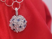 Silver Necklace Pendant with Aquamarine stone