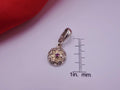 Rotating Silver Flower with Pink Topaz Center with Diamonds