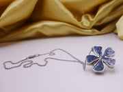 Statement Flower: Silver and Resin with Crystals