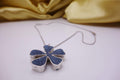 Statement Flower: Silver and Resin with Crystals