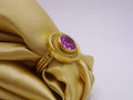 Tourmaline Gold Statement Ring 