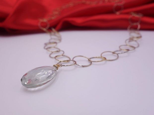 Aquamarine Drop Stone Necklace