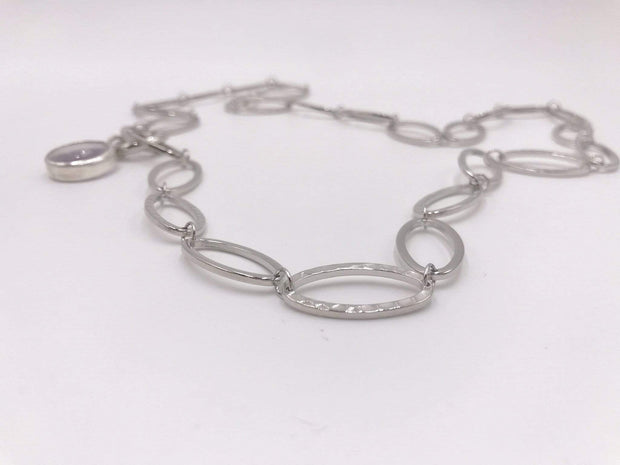 Silver Oval Loop
