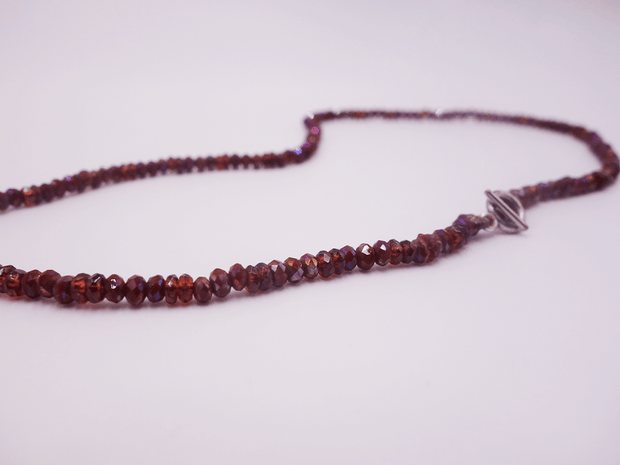 Red Crystal and Ruby Beaded Necklace