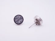 Silver Stud Druzy Earrings