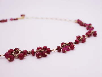Hand Strung Rubelite Necklace