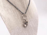 Silver Flower with Red Sparkle